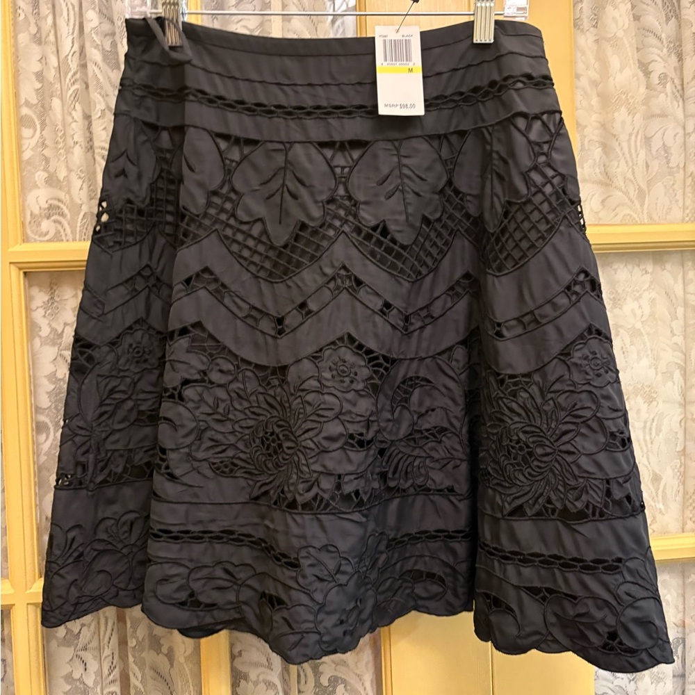 Hazel Black A-Line Lace Skirt